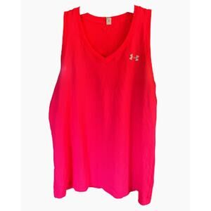 Under‎ Armour Women's Pink Loose Fit Heat Gear Tank Size Medium